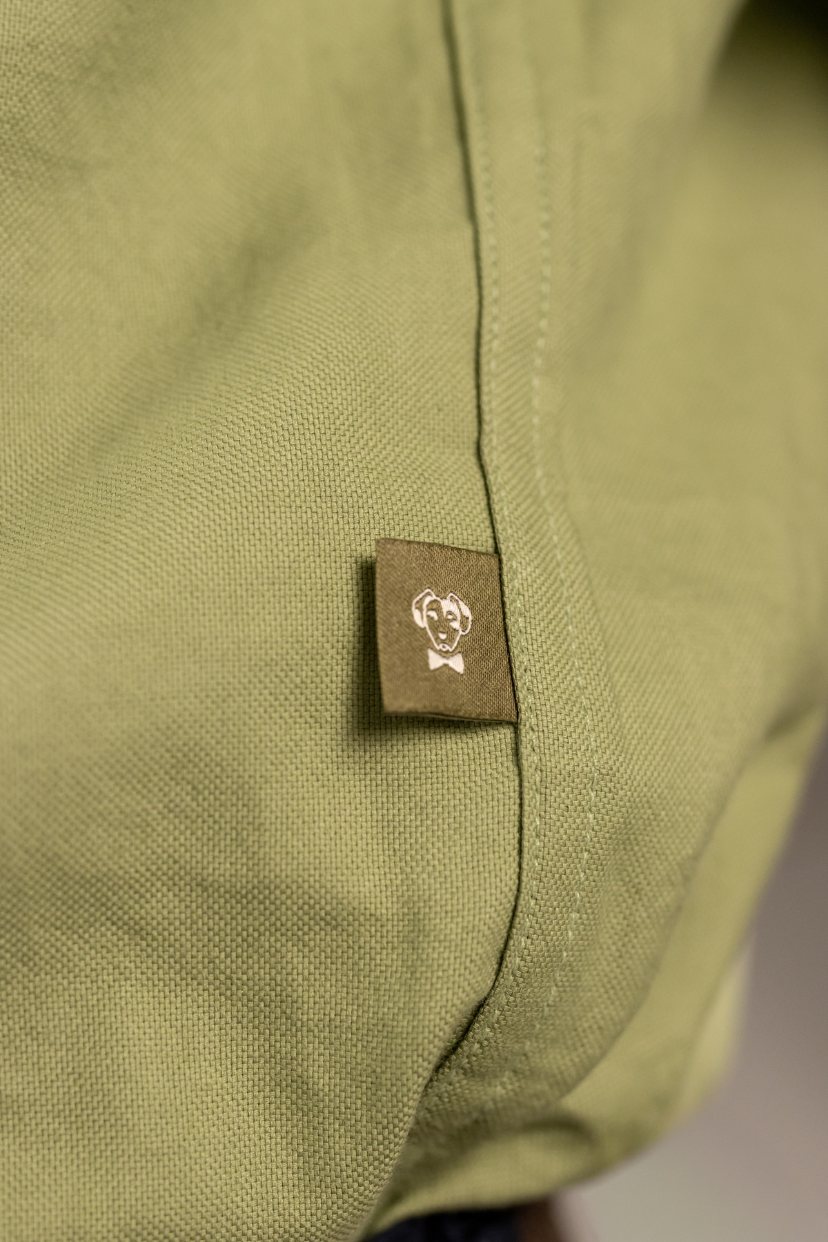 Camisa Antimanchas Oxford Verde Sage Logo Contraste - Talla Regular
