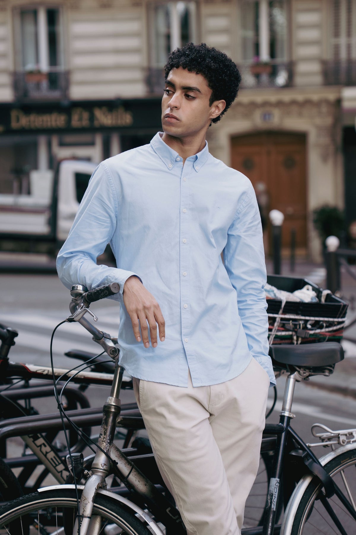 Camisa Antimanchas Oxford Han Blue