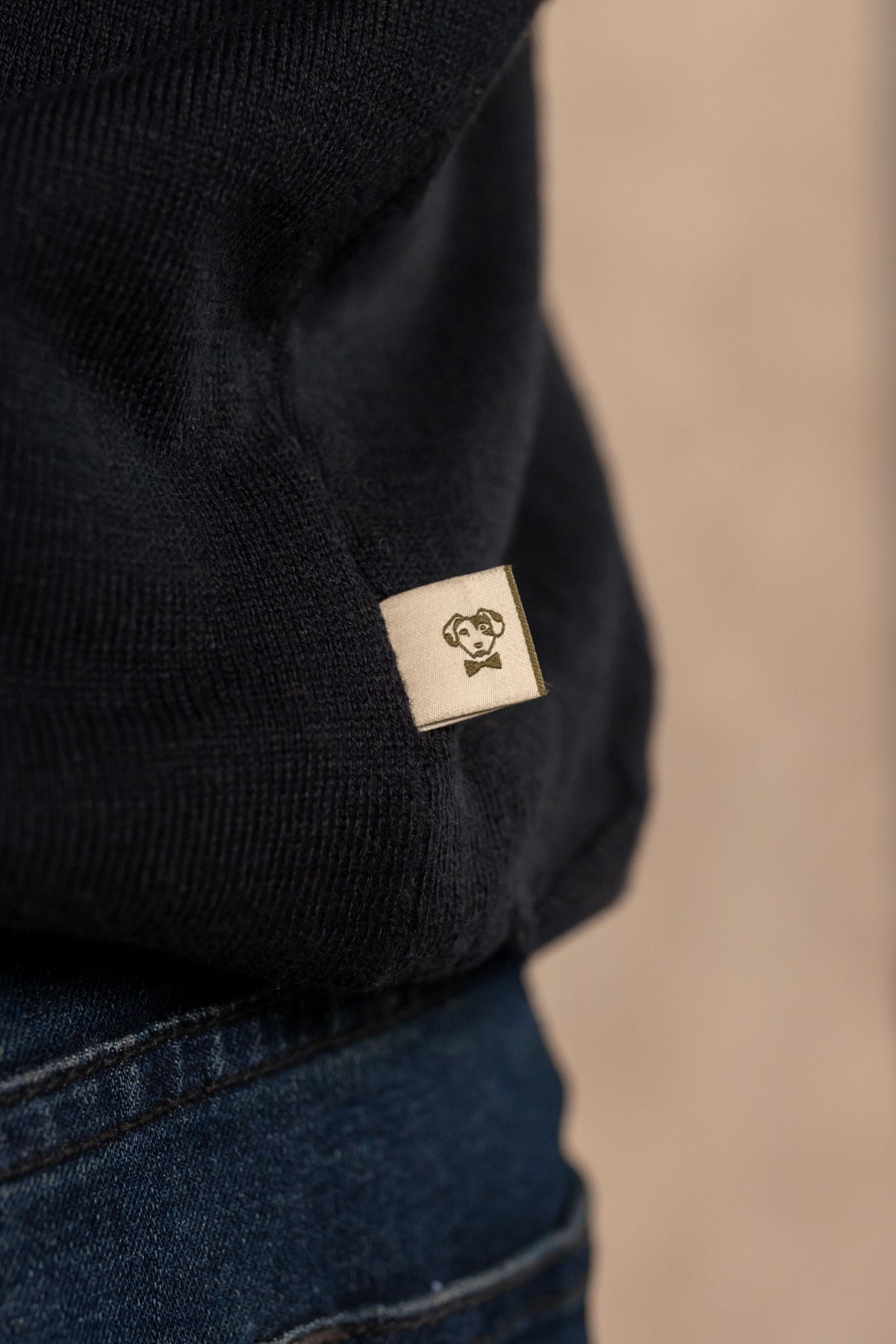Polera Cuello Polo Tejido Manga Larga Midnight