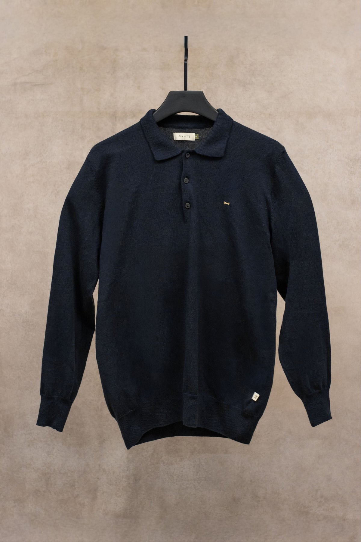 Polera Cuello Polo Tejido Manga Larga Midnight