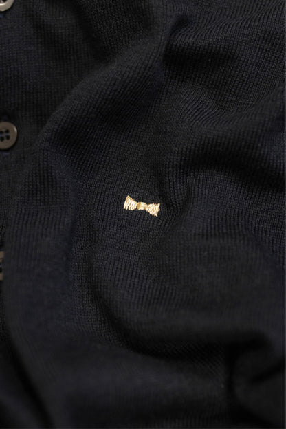 Polera Cuello Polo Tejido Manga Larga Midnight