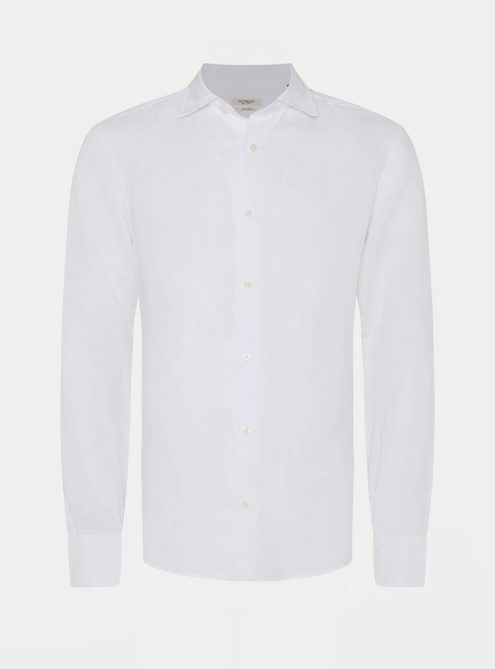Camisa 100% lino con cuello semifrances