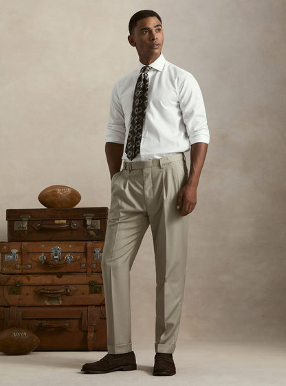 Camisa cuello semifrances oxford de algodón