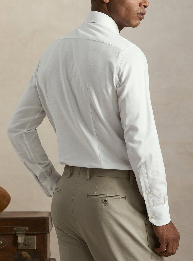 Camisa cuello semifrances oxford de algodón