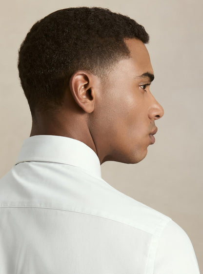 Camisa cuello semifrances oxford de algodón