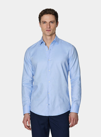 Camisa cuello semifrances oxford de algodón