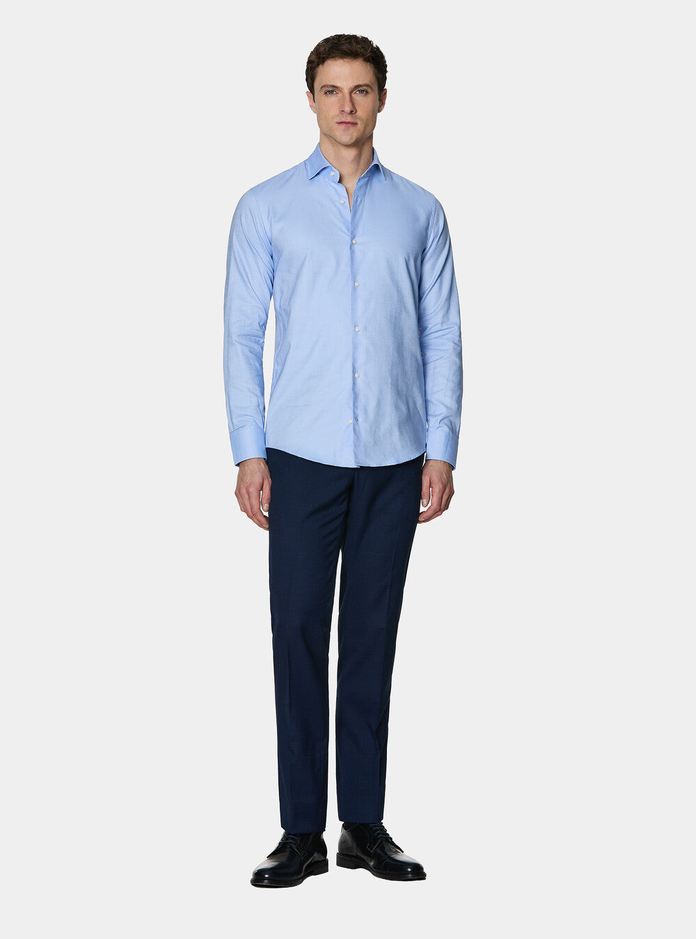 Camisa cuello semifrances oxford de algodón
