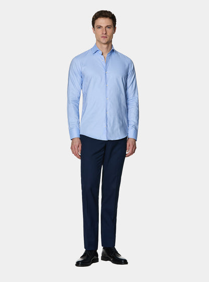 Camisa cuello semifrances oxford de algodón