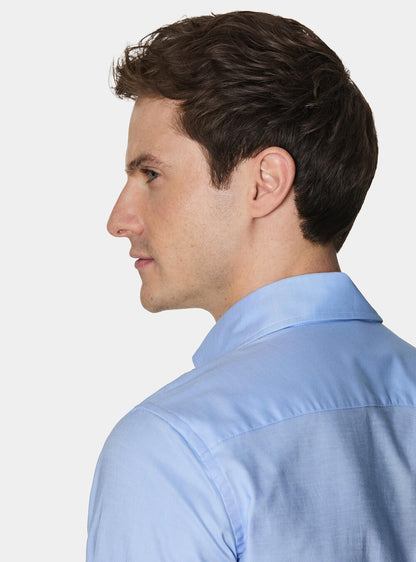Camisa cuello semifrances oxford de algodón