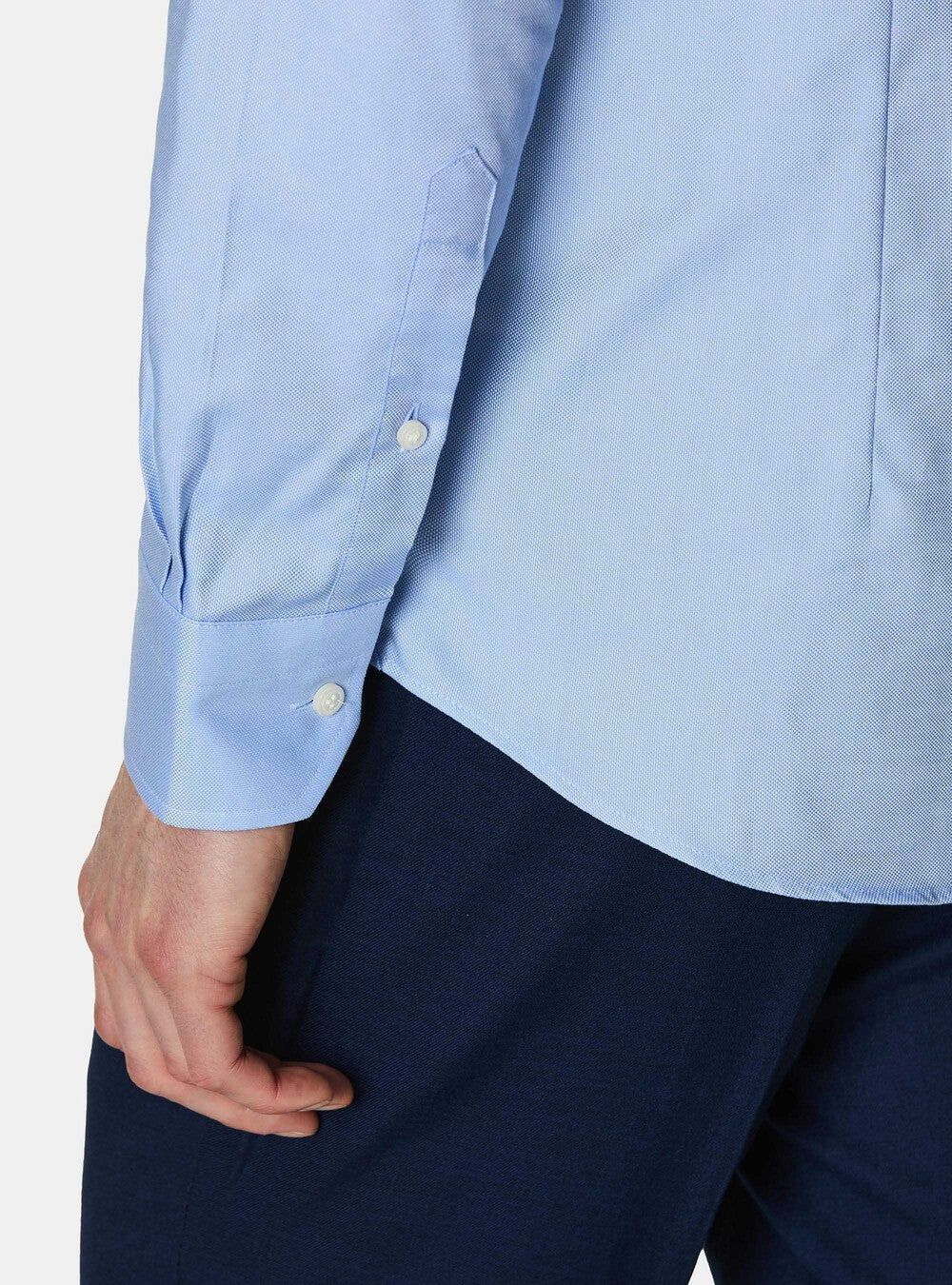 Camisa cuello semifrances oxford de algodón