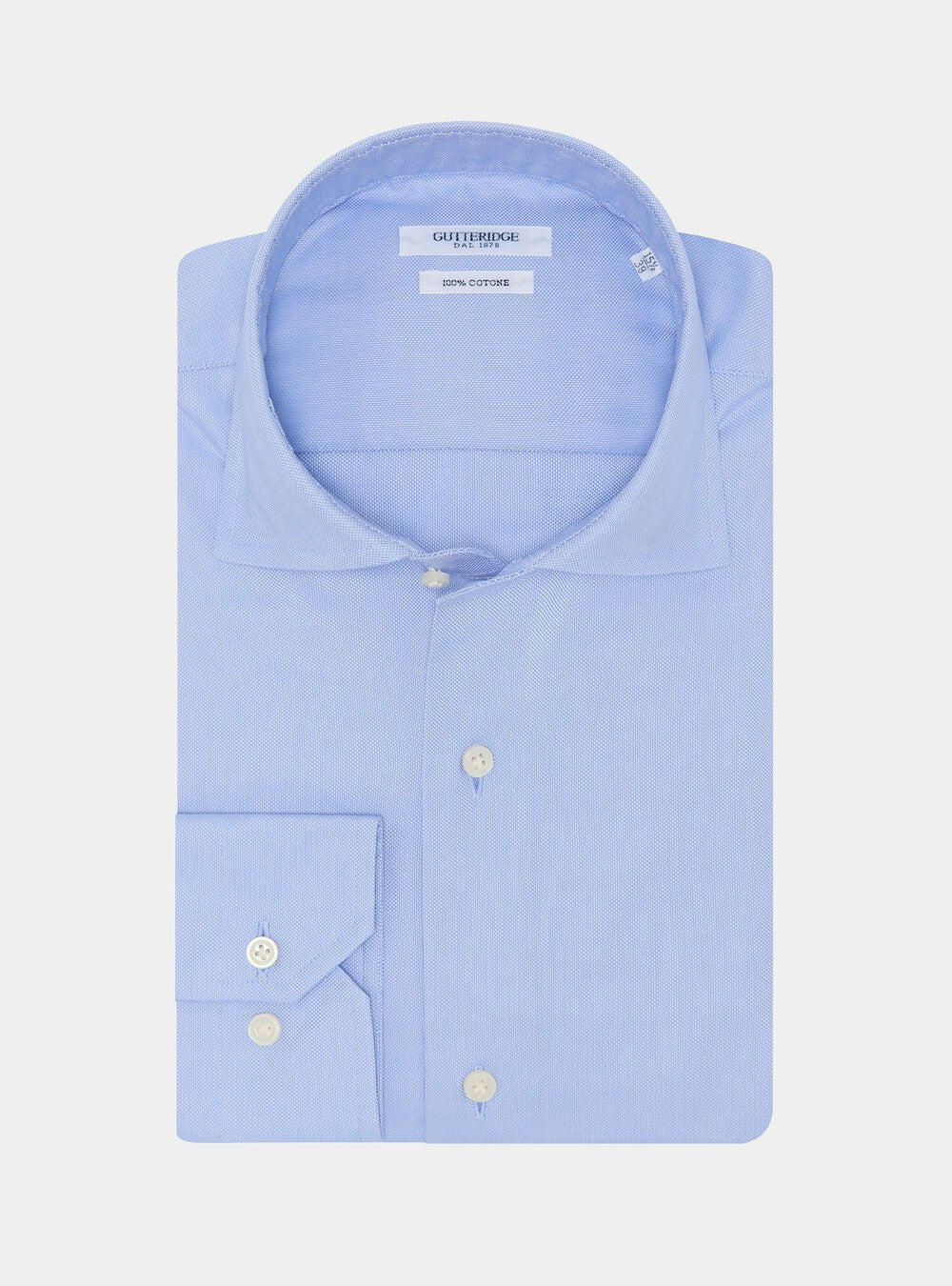 Camisa cuello semifrances oxford de algodón