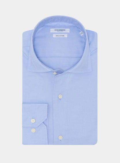 Camisa cuello semifrances oxford de algodón