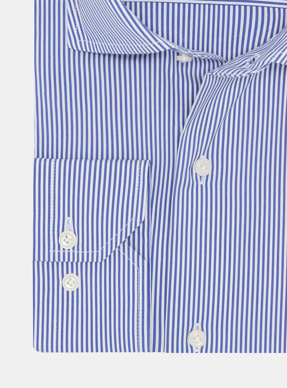 Camisa de rayas de popelín de algodón elástico