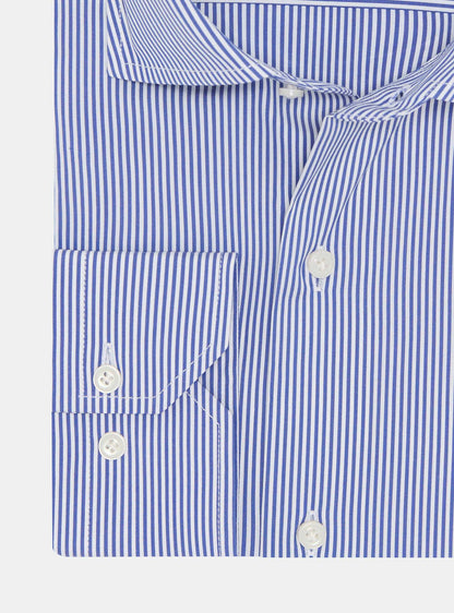 Camisa de rayas de popelín de algodón elástico