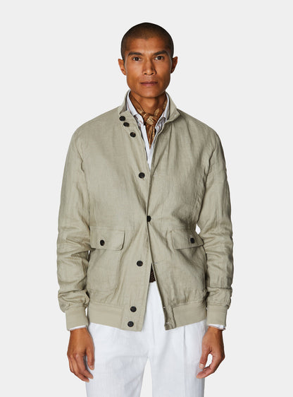 Chaqueta bomber 100% lino