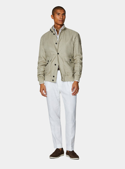 Chaqueta bomber 100% lino
