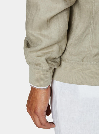 Chaqueta bomber 100% lino