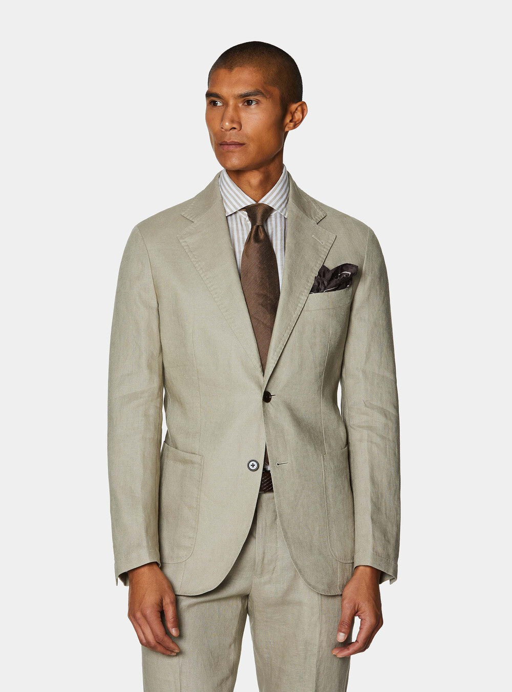 Chaqueta de traje 100% lino