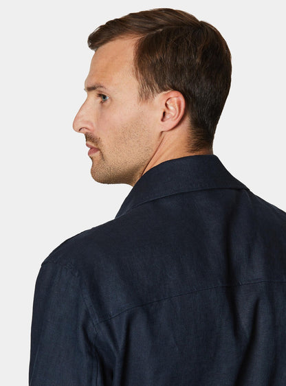 Chaqueta 100% lino con cordón ajustable