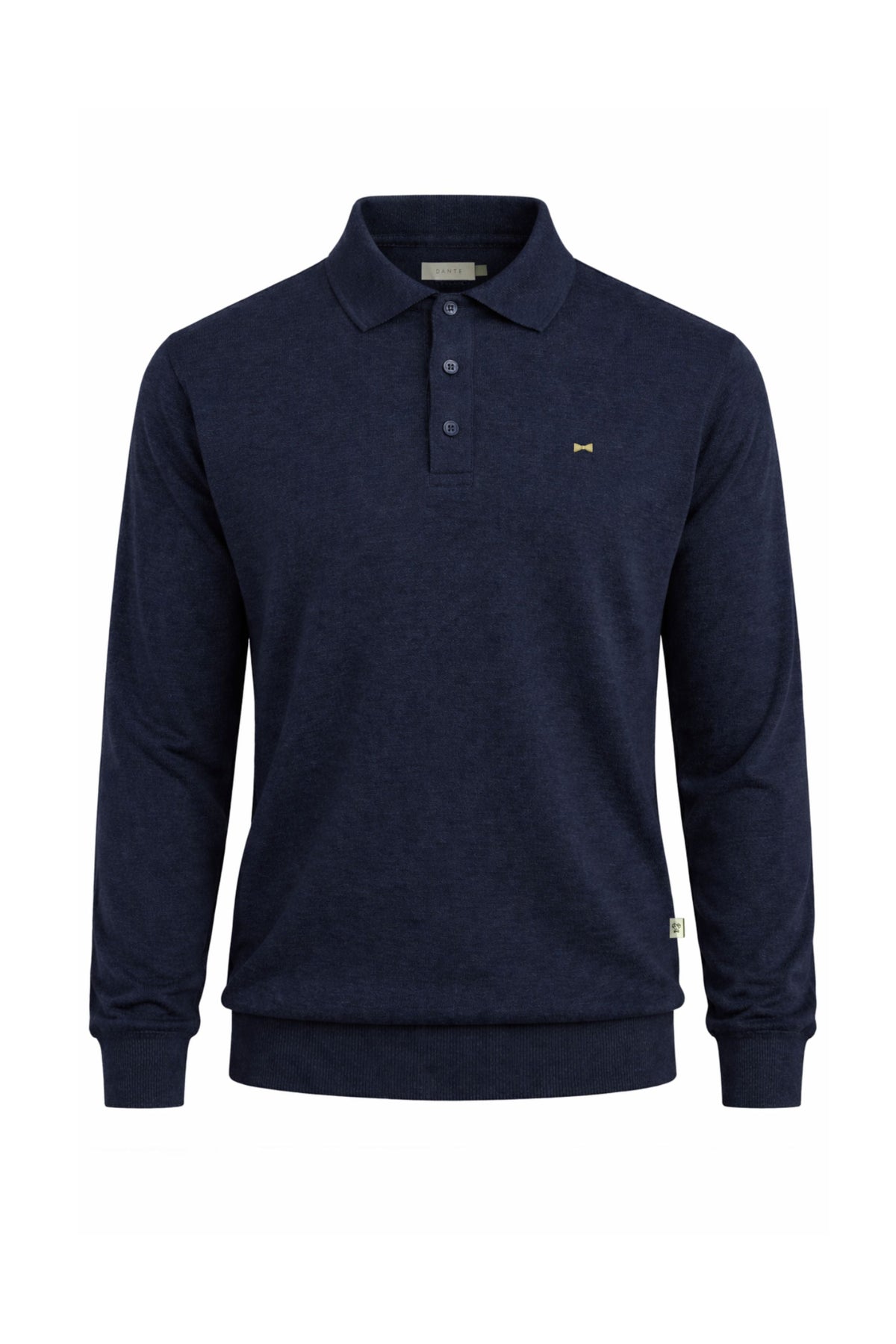 Polera Cuello Polo Tejido Manga Larga Midnight
