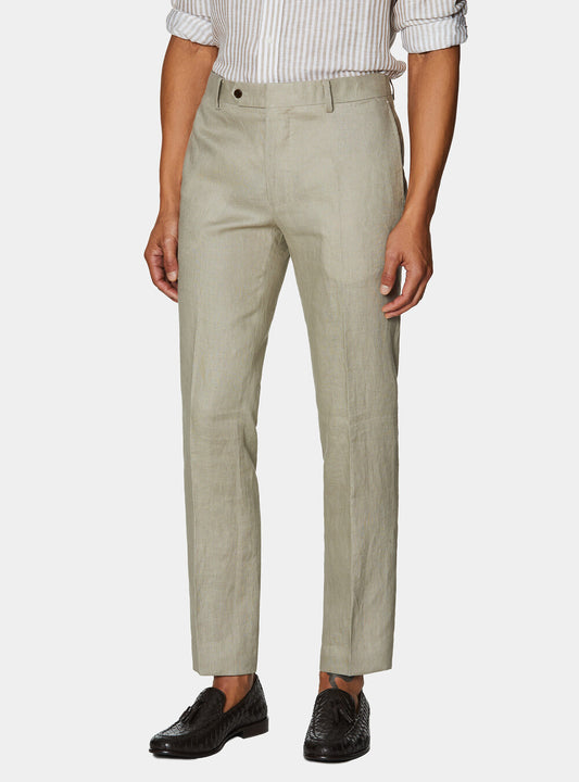 Pantalon de traje 100% lino