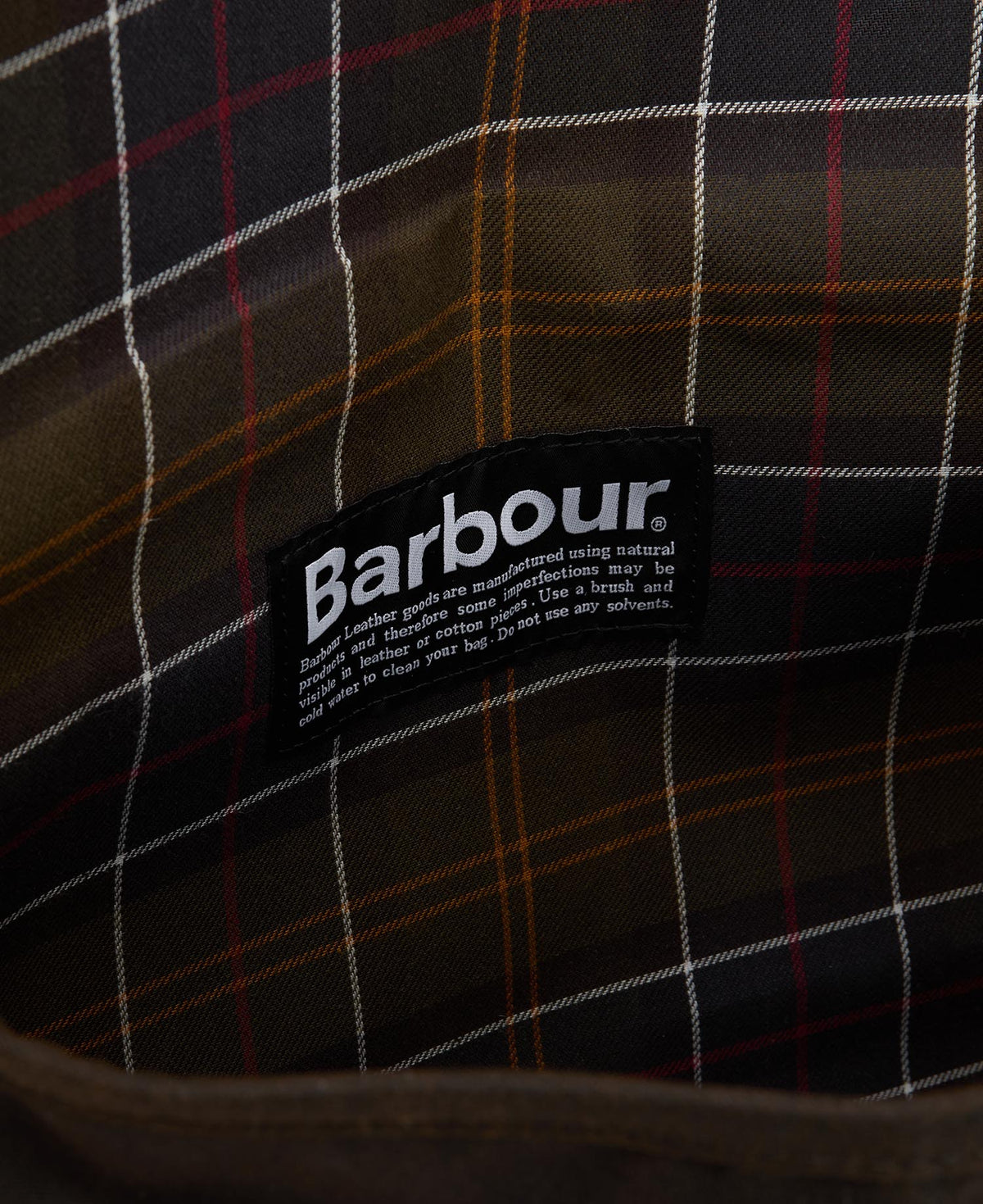 BARBOUR WAXED LEATHER TARRAS BAG