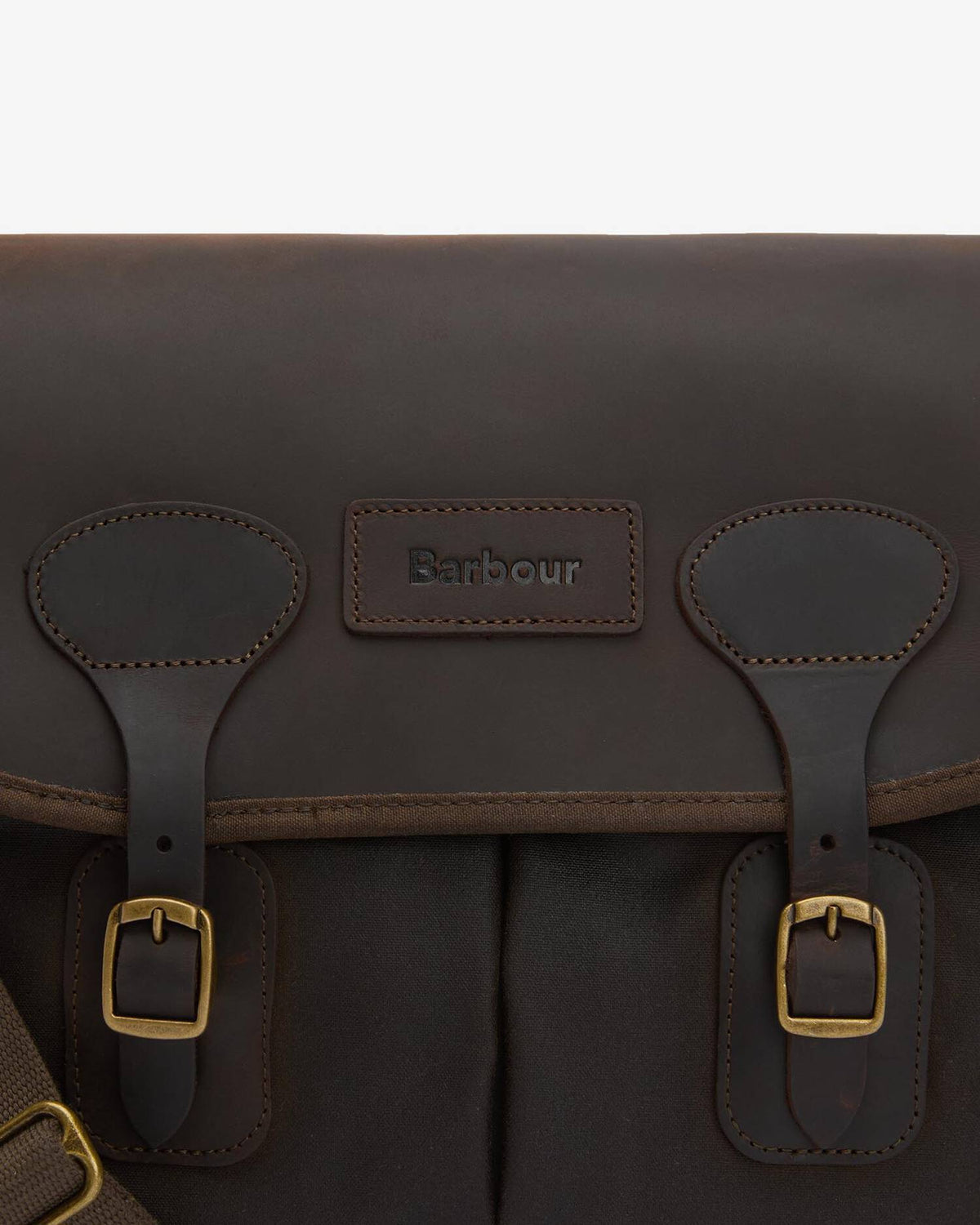 BARBOUR WAXED LEATHER TARRAS BAG