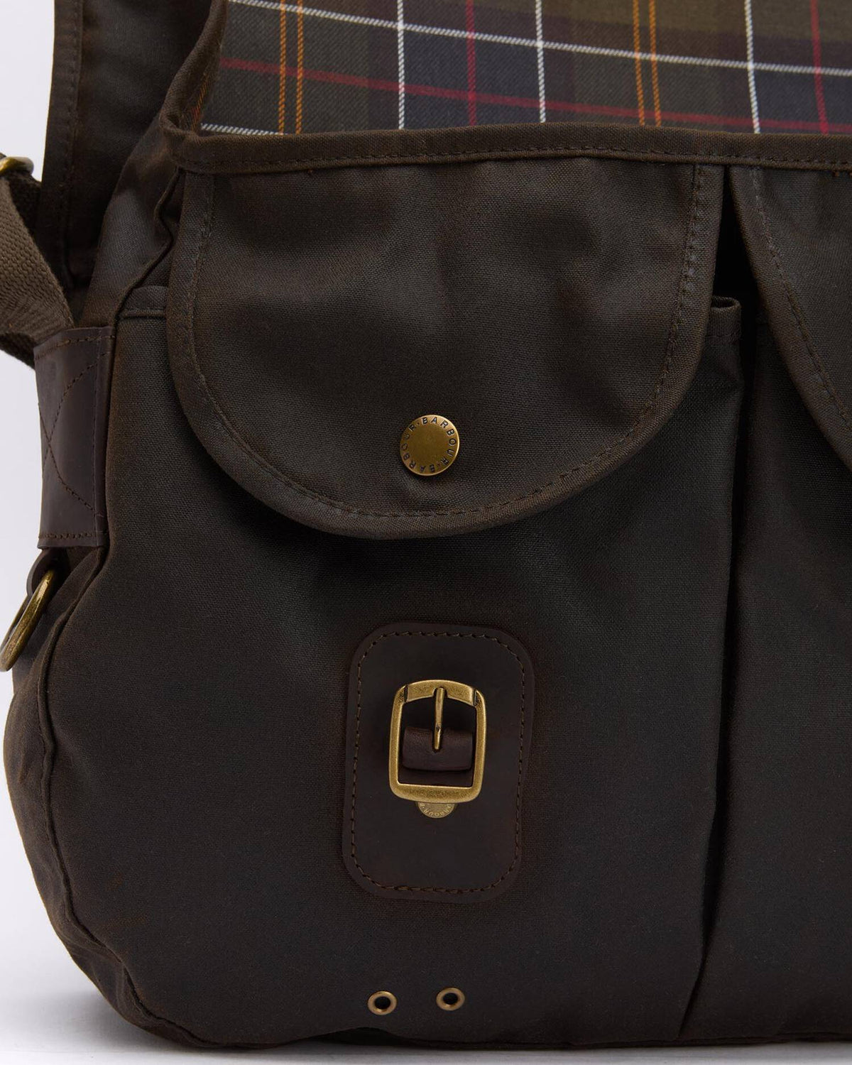 BARBOUR WAXED LEATHER TARRAS BAG